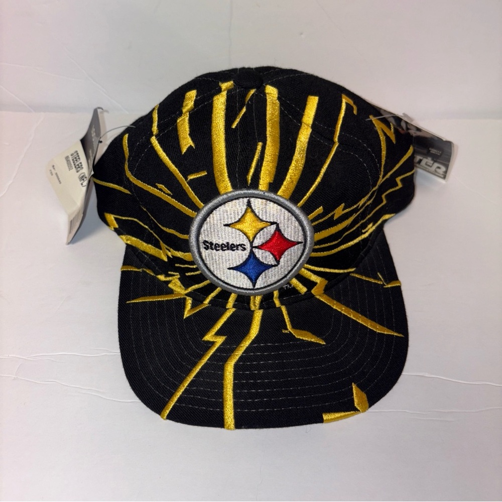 Vintage 90s Starter NFL Pro Line Pittsburgh Steelers Collision Wool Snapback Hat